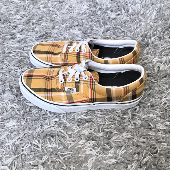 Y2K Vans Era Plaid Yellow Low Top - Picture 3 of 6